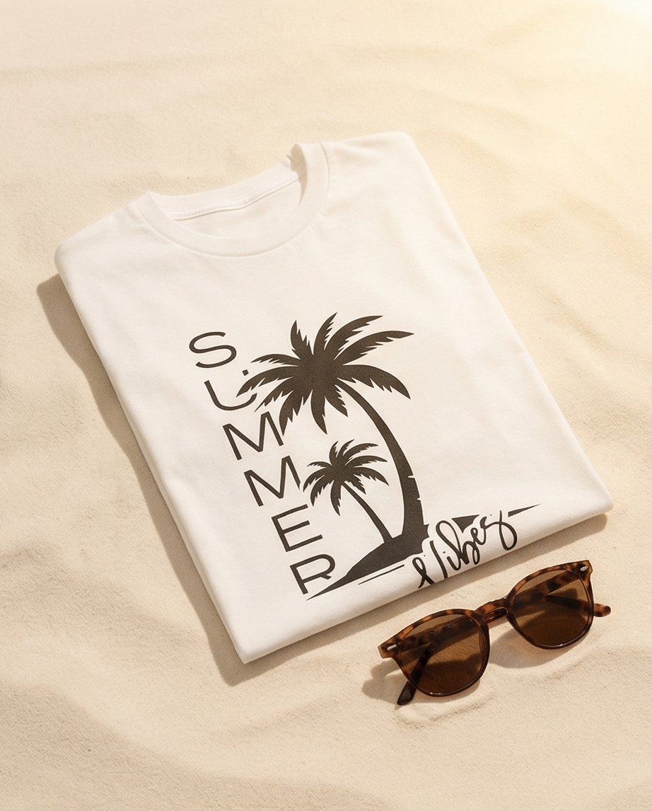 Shirt Summer Vibes weiß