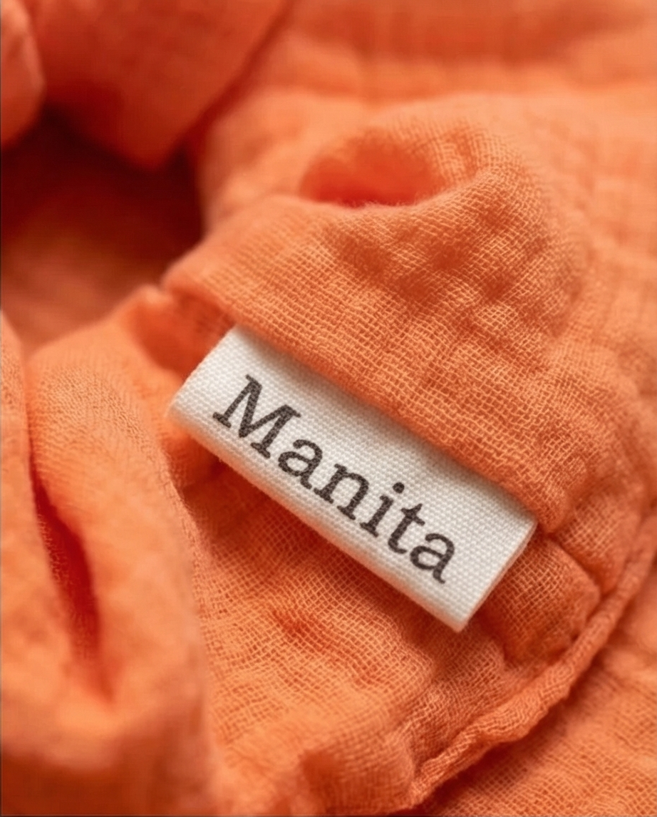 Scrunchie aus Musselin orange