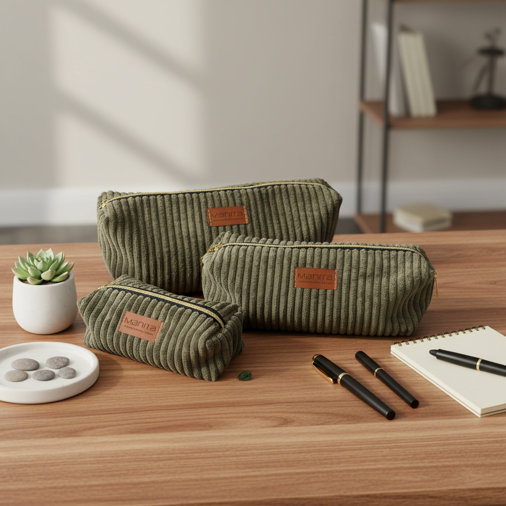 Kosmetiktasche grün Mäppchen kleine Tasche in 3 unterschiedlichen Größen