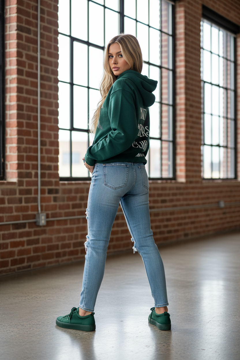 Sweatjacke für Männer und Frauen grün