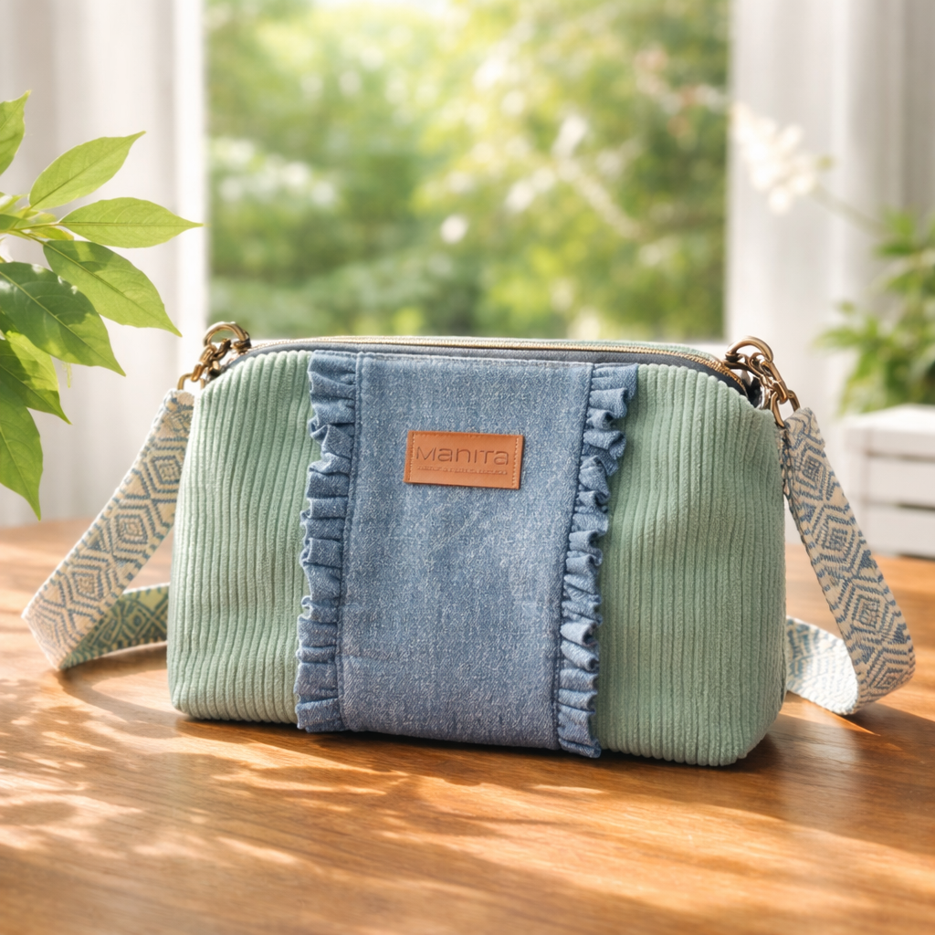 Umhängetasche mit Rüschen