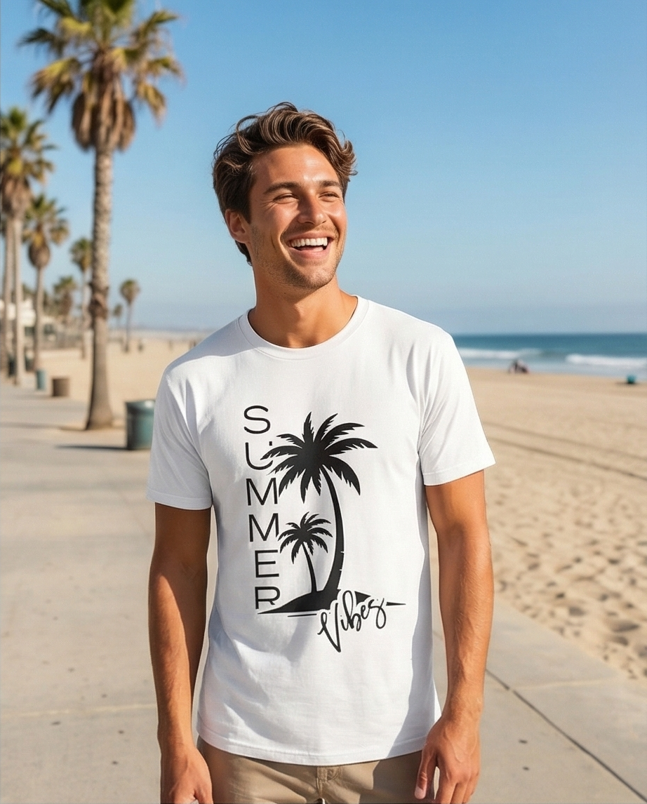 Shirt Summer Vibes weiß