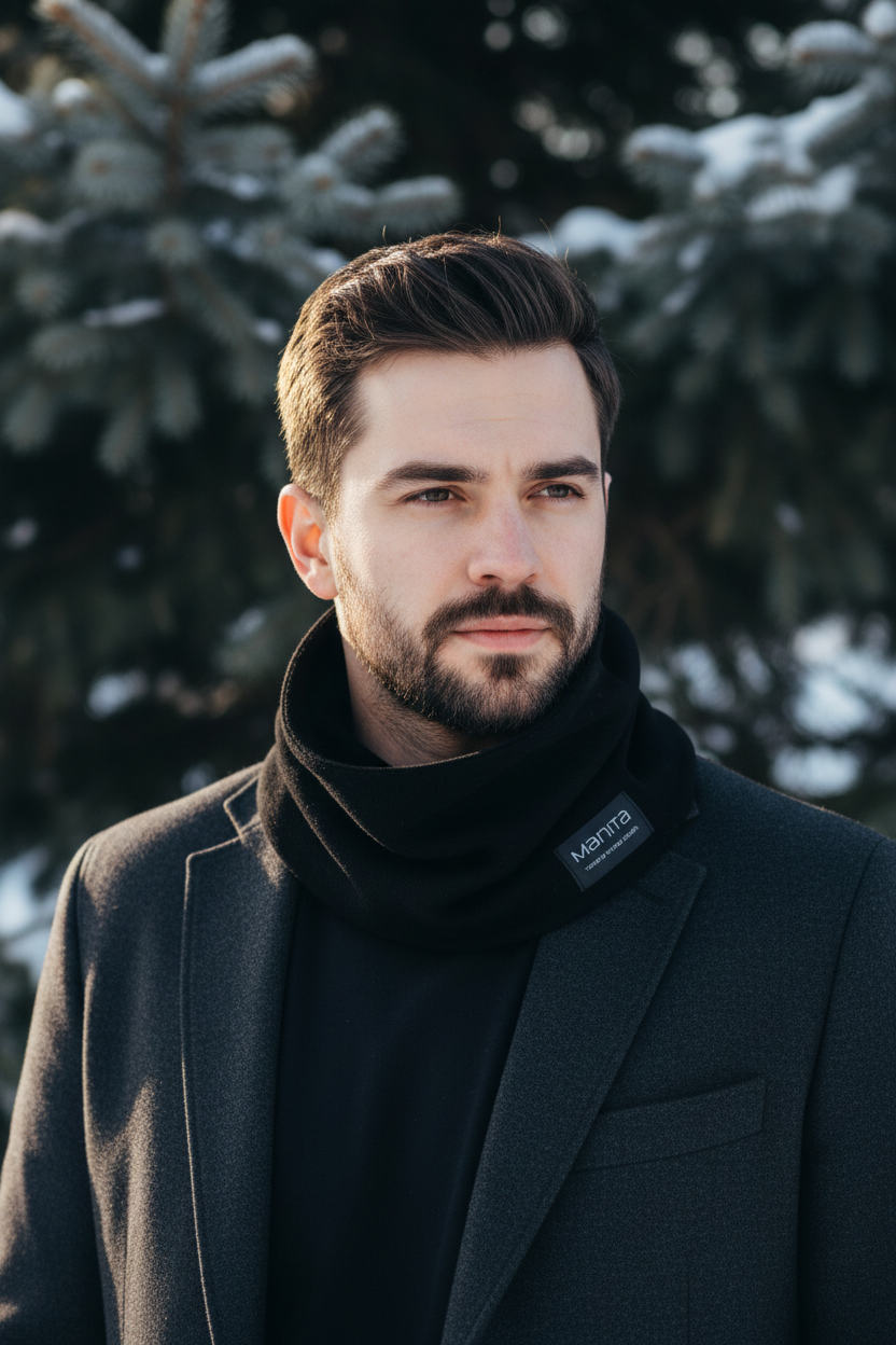 Winterschal für Männer Loopschal gefüttert