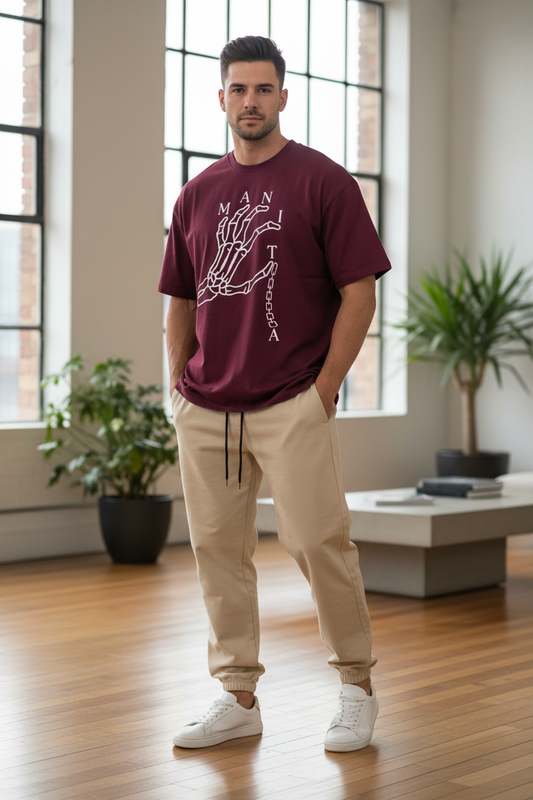 kurzärmeliges Shirt für Männer beere