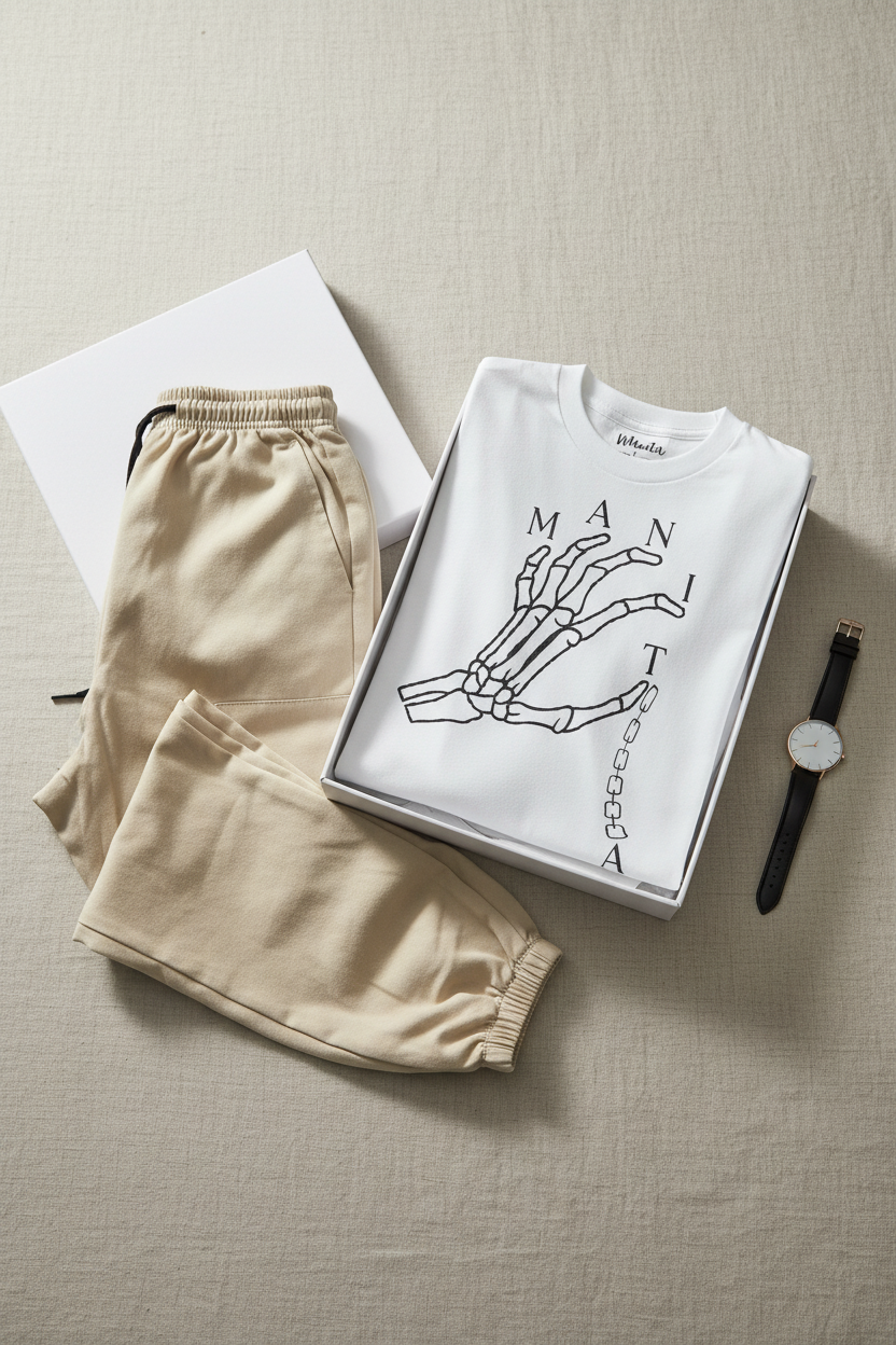 kurzärmeliges Shirt für Männer weiß