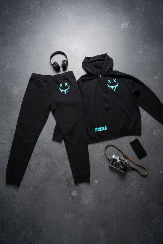 Jogginganzug für Männer Trainingsanzug schwarz