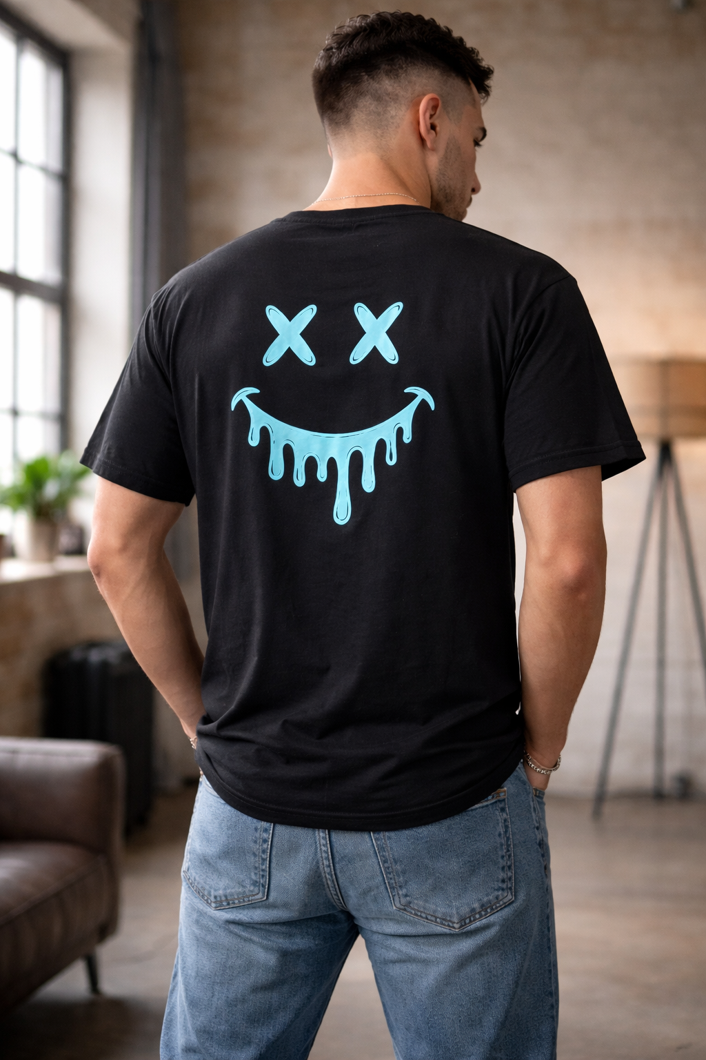 kurzärmeliges Shirt für Männer in schwarz