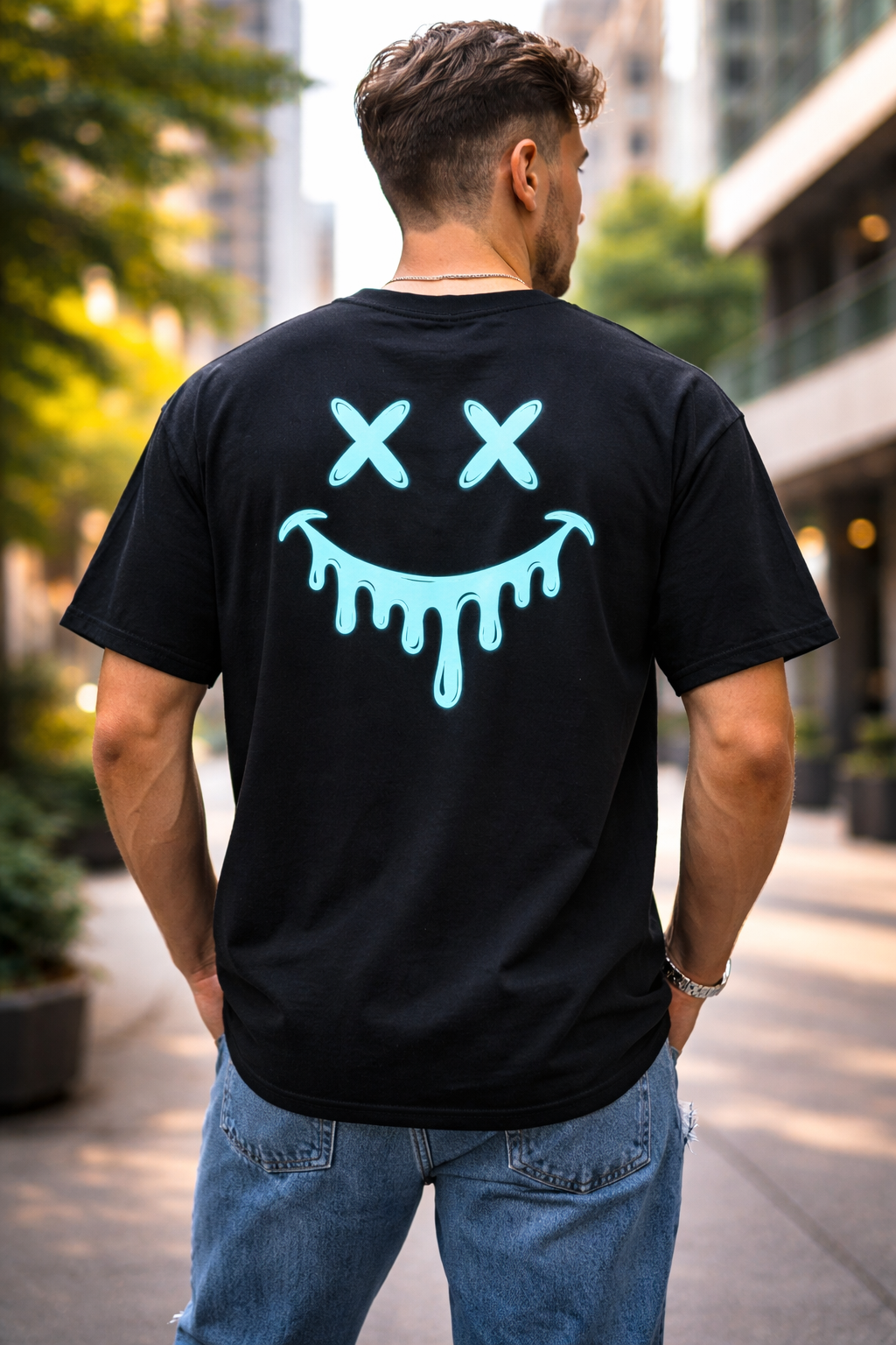 kurzärmeliges Shirt für Männer in schwarz